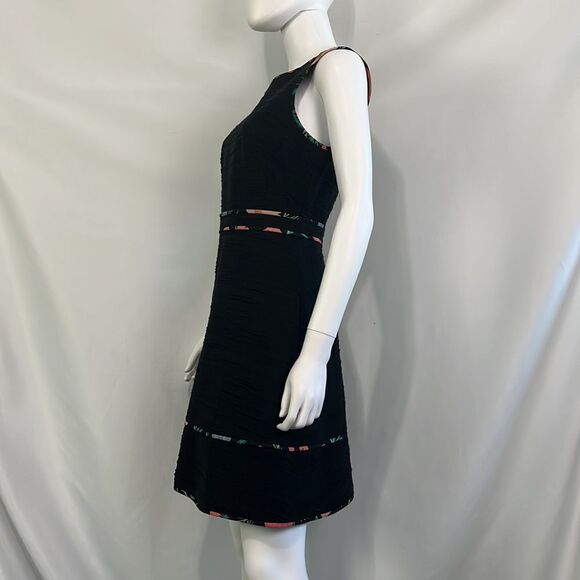 Kate Spade New with Tags Black with Multi Print Trim Dress - Picture 2 of 10